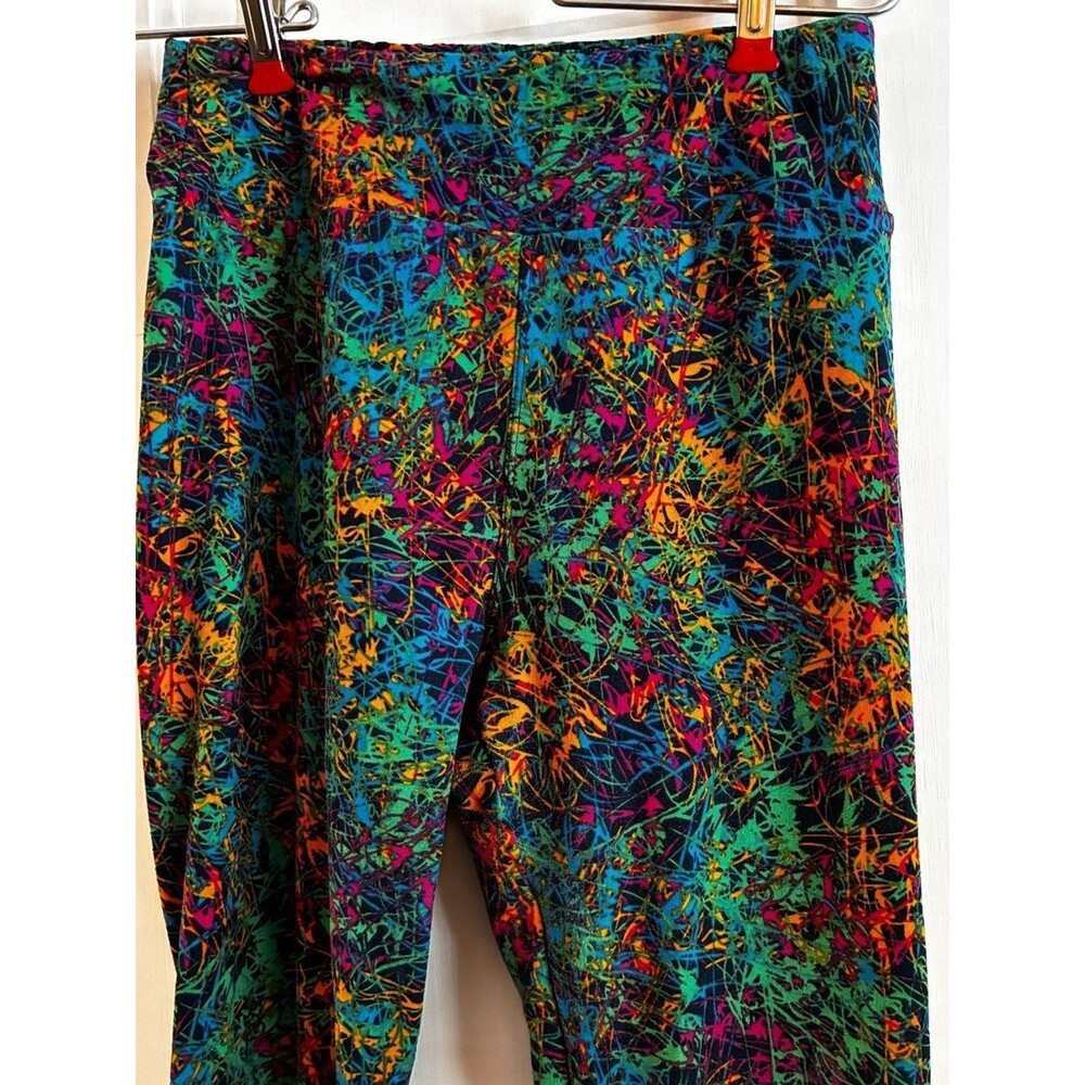 LuLaRoe Leggings Multicolor Abstract Print Yoga One Size Pull On sku7